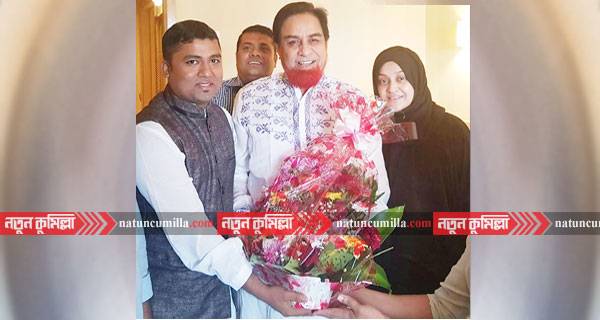 সৌদি আরবে এমপি বাহারকে ছাত্রনেতা রনির ফুলেল শুভেচ্ছা