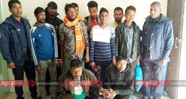 চৌদ্দগ্রামে পুলিশের বিশেষ অভিযানে ১২জন গ্রেফতার