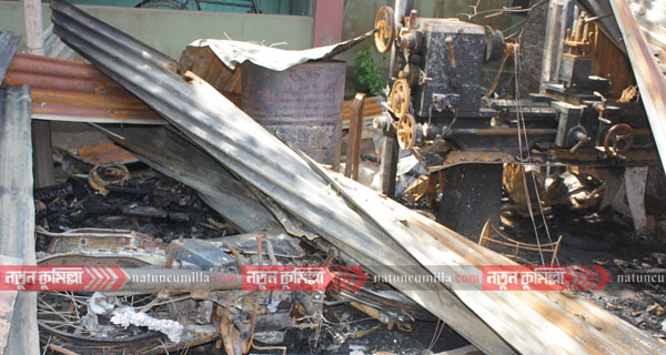 বুড়িচংয়ে ওয়ার্কশপে ভয়াবহ অগ্নিকান্ড; ২৬ লক্ষ টাকার ক্ষতি