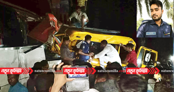 কনস্টেবল হাসানের সাহসীকতায় প্রানে বেঁচলো চালক-হেলপার!