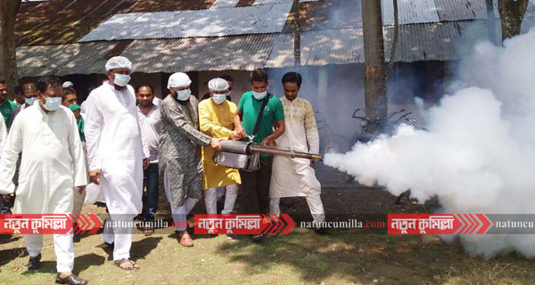 চৌদ্দগ্রামে মশক নিধন ও পরিচ্ছন্নতা অভিযান শুরু