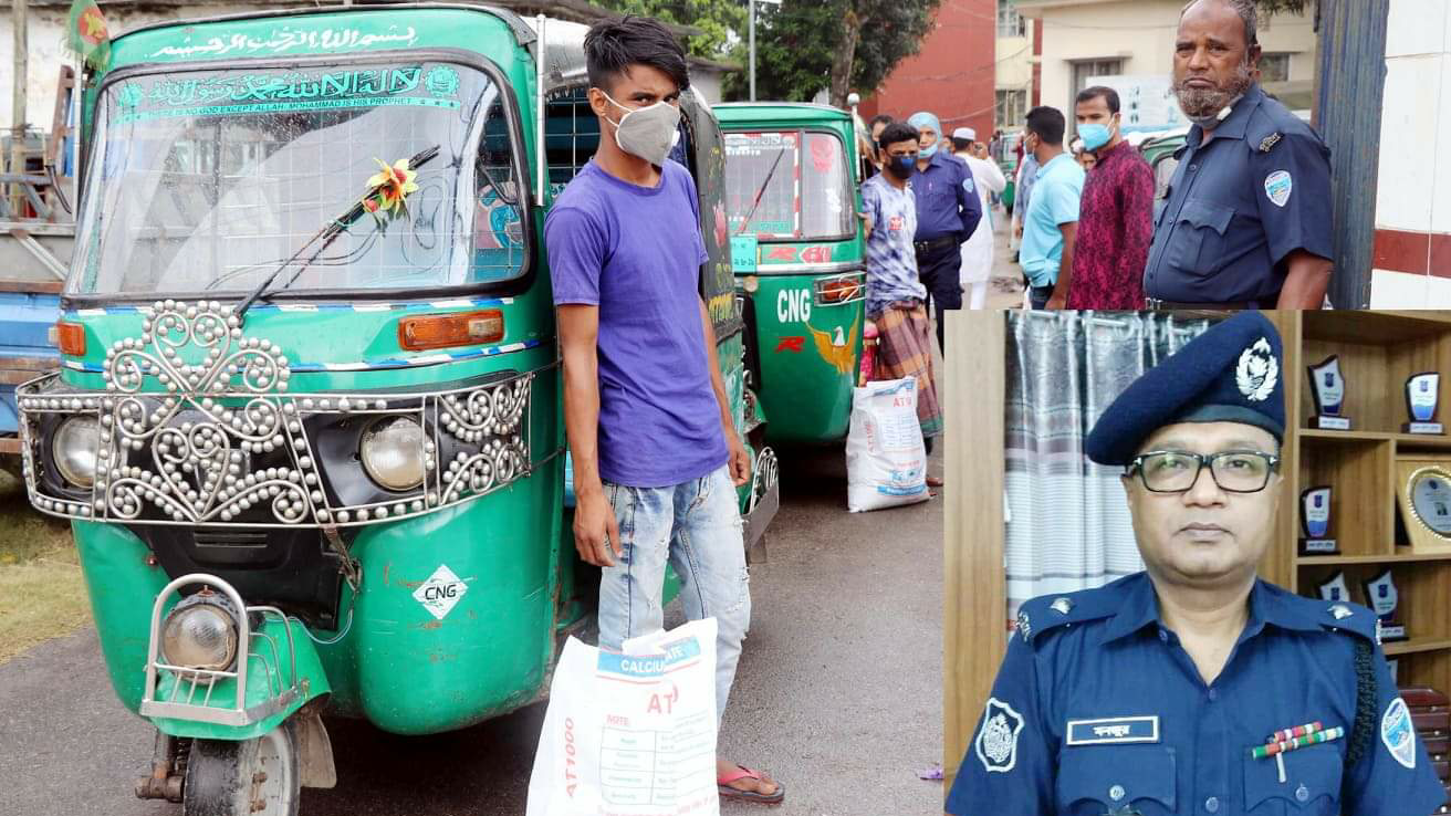 মুরাদনগরে মানবতার দৃষ্টান্ত স্থাপন করলেন ওসি মনজুর আলম